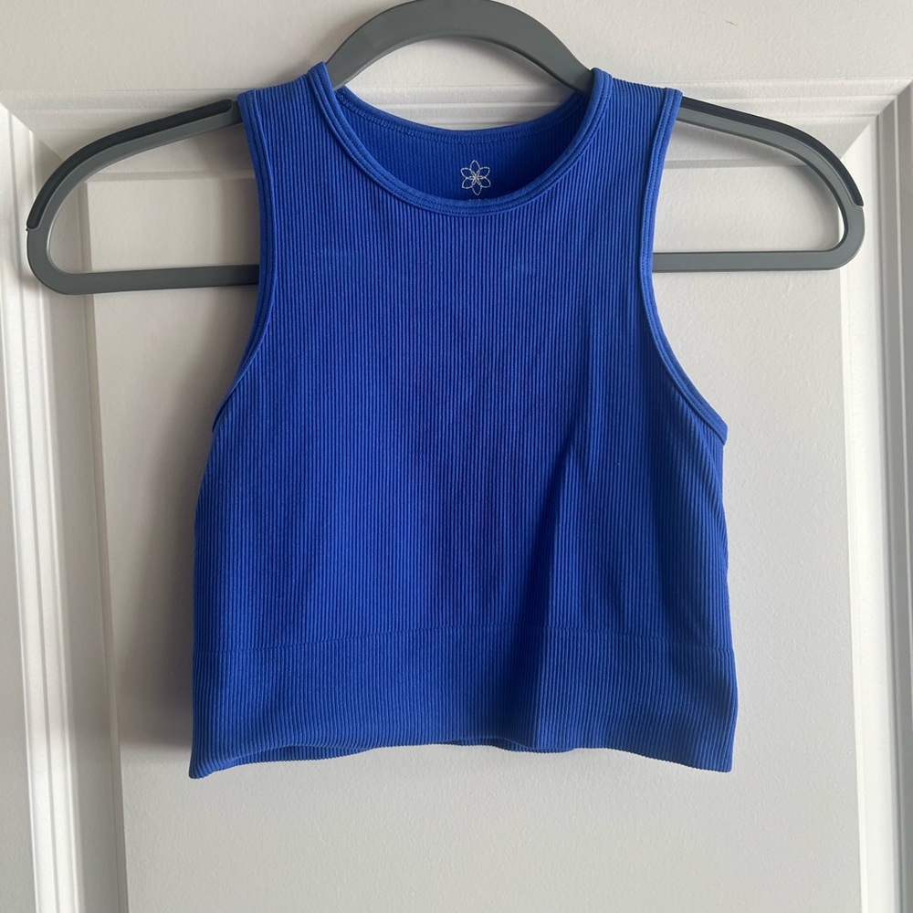 Aura Blue Tank Top Sleeveless Crop
